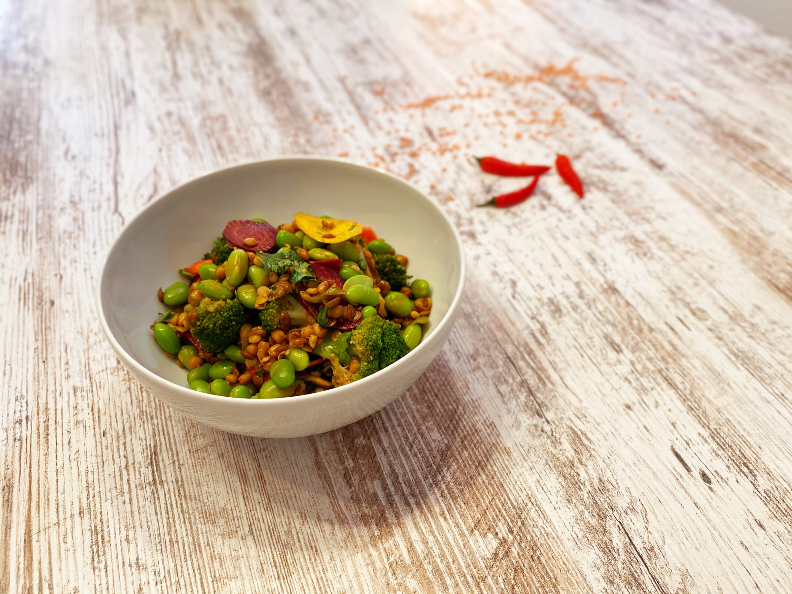 Edamame-Linsen-Salat