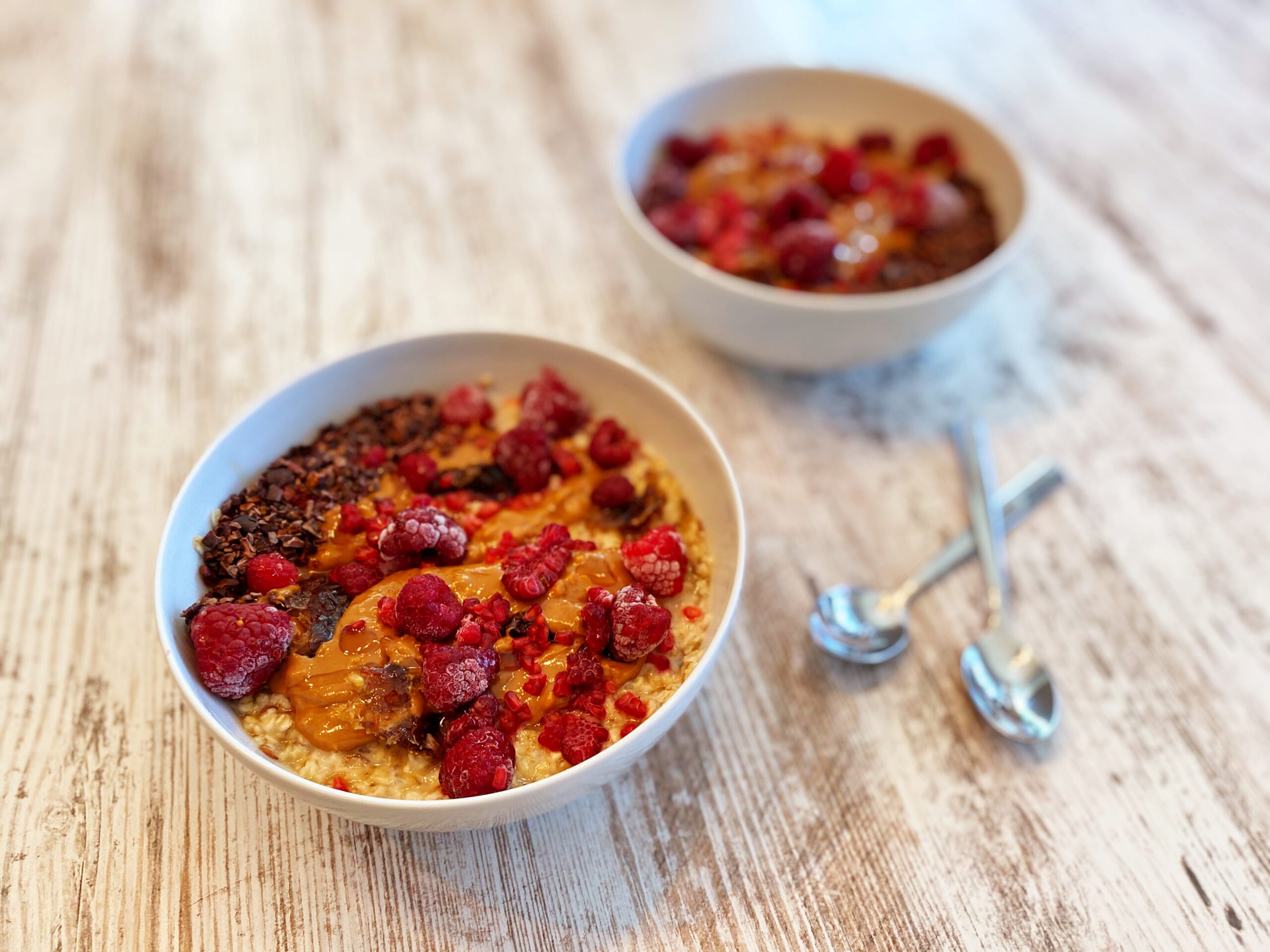 Peanut Butter Raspberry Porridge