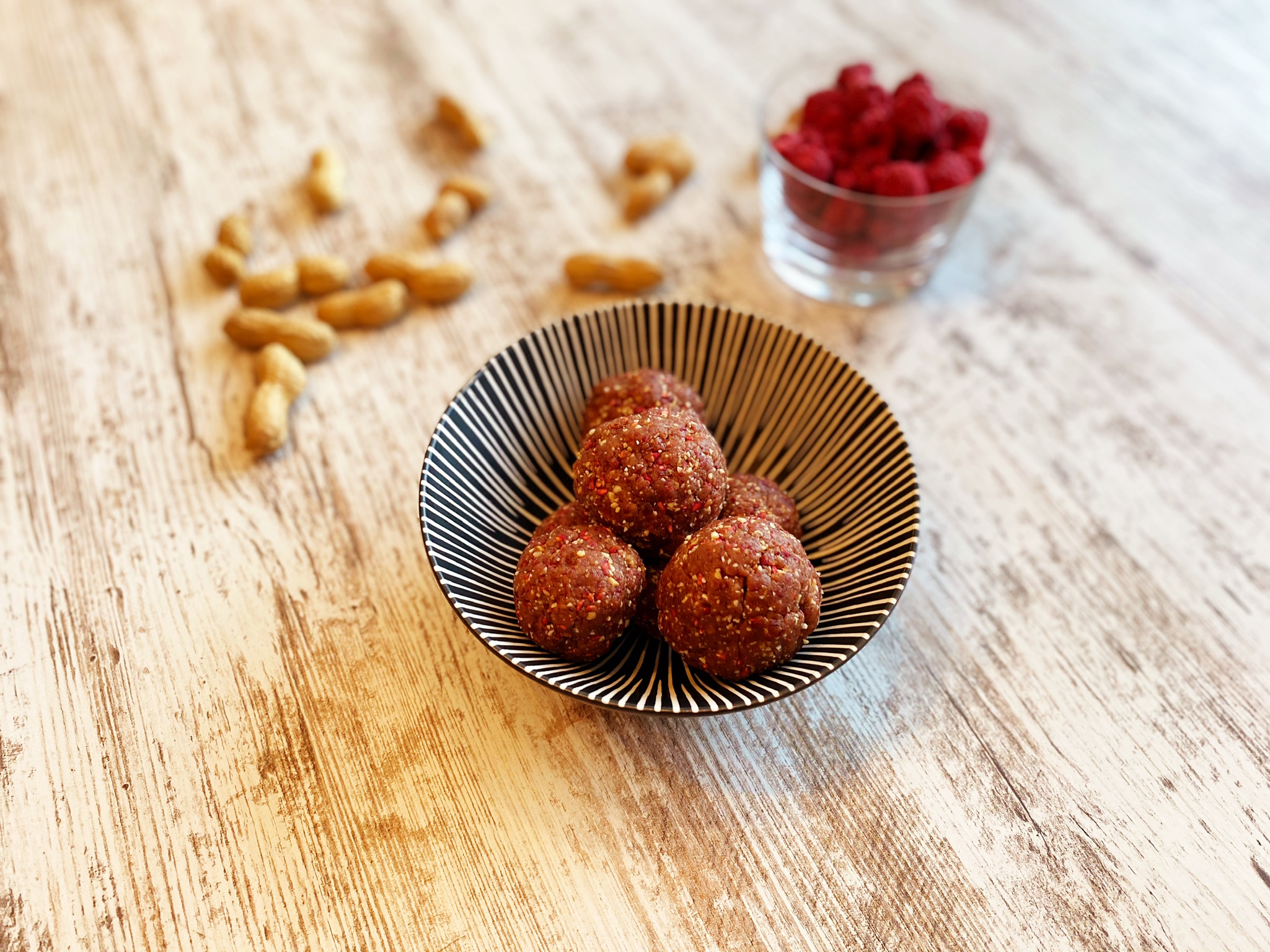 Raspberry Peanut Ball